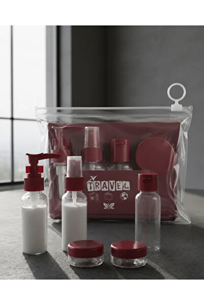 ZERO LAND Ilkestor 5 Piece Travel Refill Bottle Set Leak Proof Portable (1735...
