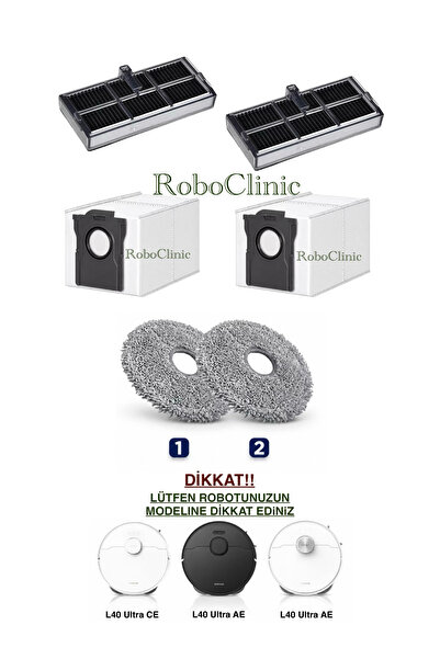 Roboclinic كيس غبار بديل متوافق مع مكنسة Dreame L40 Ultra CE وAE الروبوتية، و...