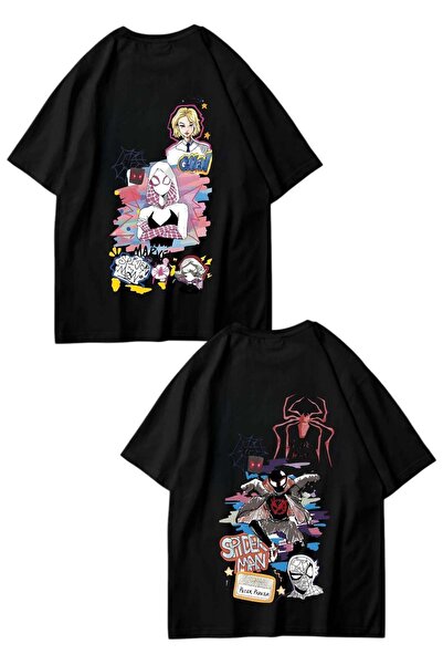 Carpe Black Cartoon Spider Oversize T-shirt