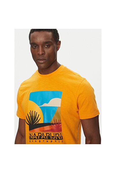 Napapijri Tricou bărbătesc NP0A4IE3A701 Portocaliu