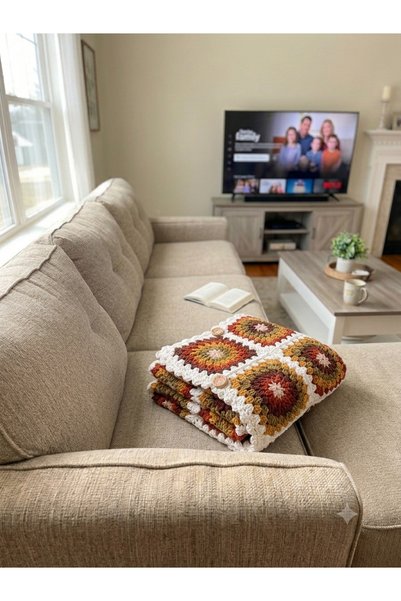 FLY LIFE Hand Knitted Sofa Shawl