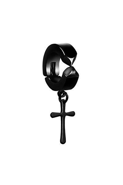 VeeShop Πανκ σκουλαρίκι κλιπ, χωρίς τρύπα, δαχτυλίδι και λεπτός σταυρός
