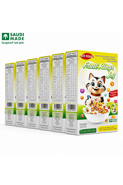 joyfood حبوب الفاكهة المقرمشة 250 جرام - عبوة متعددة تحتوي على 6 عبوات ملونة ...