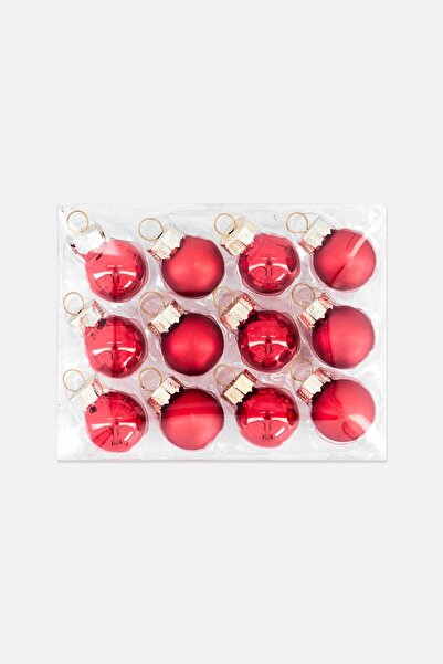 Muy Mucho 12 Pieces Christmas Tree Balls Ornaments, Red