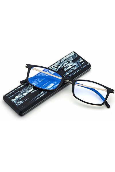 MMOWENS Ochelari de citit,pliabili,ultra ușori, unisex, blocare a luminii alb...