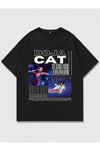 MAGORS Doja Cat majica sa printom, unisex, oversize kroj, 100% pamuk, okrugli...