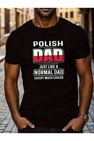 23ERVA تي شيرت رجالي بطبعة Polish Dad، قميص صيفي بأكمام قصيرة، مسامي ومضاد لل...