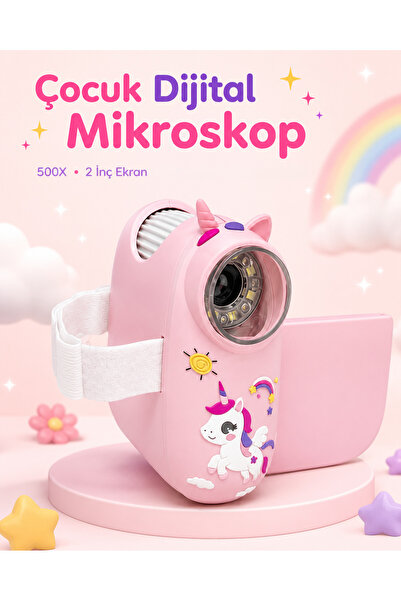 Children's Digital Microscope with 500X 2 Inch Screen