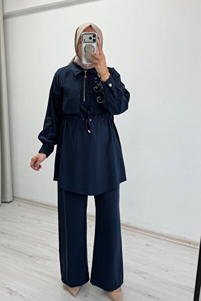 T Moda Store Tripen Taş İşleme Detaylı İkili Tesettür Takım