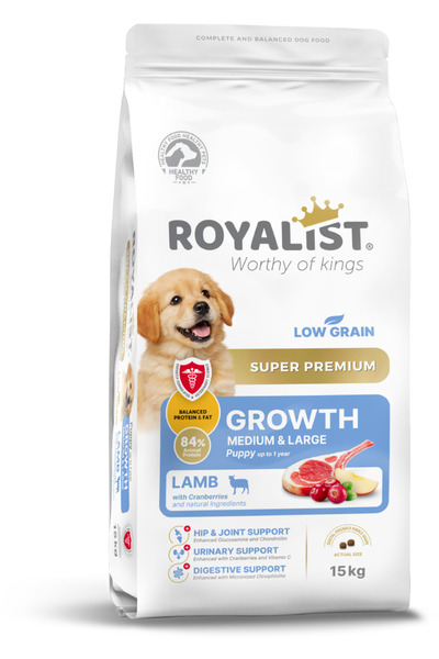 Royalist Caine Puppy Super Premium cu miel si orez - hrana uscata pentru cain...