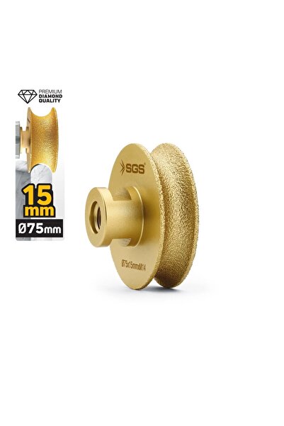 SGS SGS2788 M14-75x15 Mm Vakum Elmas Mermer Granit Taşlama Diski Tam Profil
