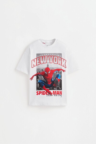 LEFTIES Spiderman ©Marvel baskılı t-shirt