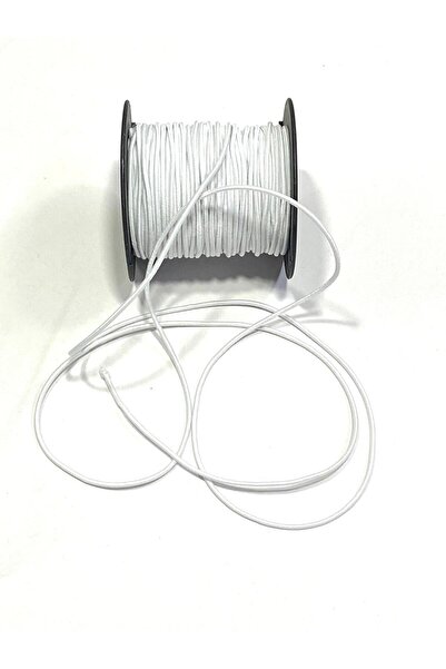 karantuhafiye Hat Elastic Bracelet Elastic / 20 Meters / 1.5 mm / White