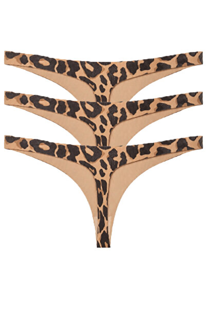 Vanilya Secret Lazer Tanga Leopar Desenli 3'Lü Paket