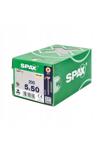 ABC SPAX Șuruburi Universale Spax 5.0 X 50 200 Bucăți Pz2