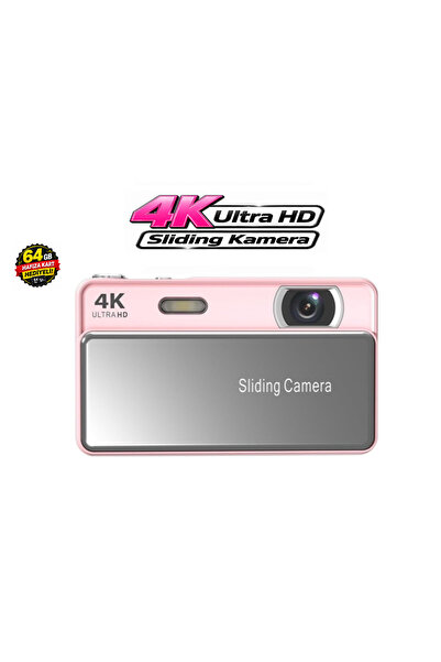 KAZEMTECH 4K Dijital Video Kamera Kızaklı Lens Koruma Kapaklı 64MP 16X Zoom F...