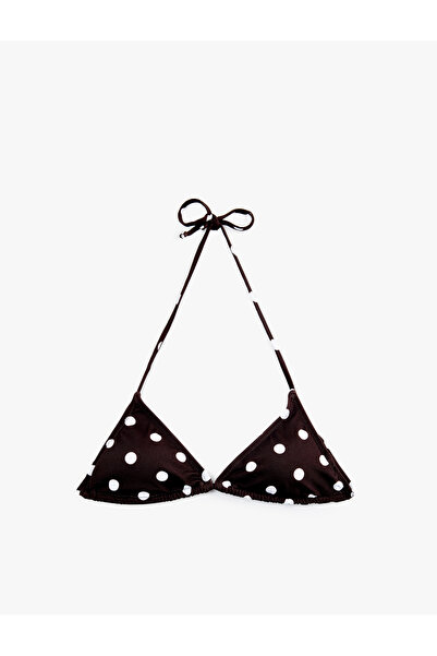 Koton Top de bikini triunghiular cu buline și decolteu halter