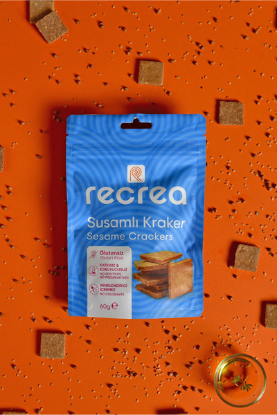 recrea snacks 1 Adet Glutensiz Susamlı Kraker