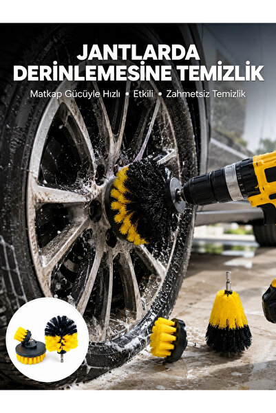 ARMÜZ Durable Bristle Drill Brush Head for Deep Cleaning