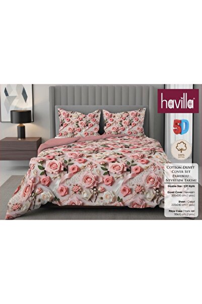 havilla havlu Havilla 5D Görünümlü Nevresim Takımı