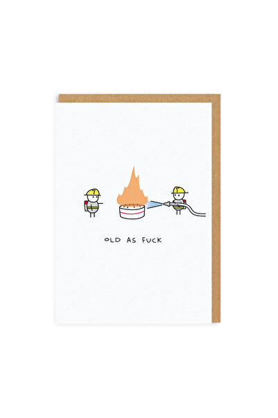 Ohh Deer Paul Gandhi Tasarımı A6 Kartpostal Old As Fuck 4735