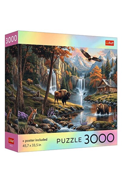 Trefl USA Wild Nature Puzzle, 3000 Pieces, Poster Included