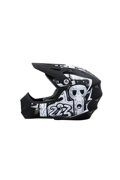 SARİSSA BİSİKLET خوذة دراجة نارية RAPTOR GRAVITY Street Noir كاملة الوجه للرك...