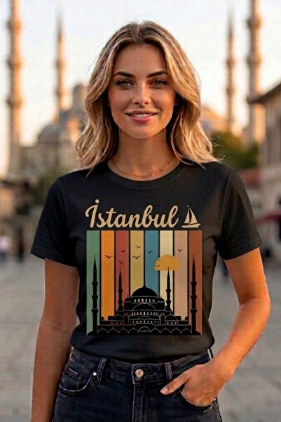 Baran Işık تي شيرت مطبوع عليه مسجد السلطان أحمد في اسطنبول للجنسين - تي شيرت ...