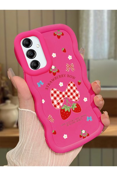 Hontinga Samsung Galaxy A14 Compatible Case Camera Protector Red Silicone Cou...