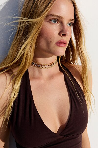 Bershka Aynalı choker kolye