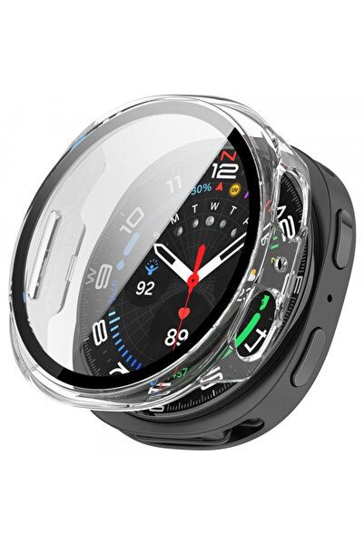 Techsuit Husă Defense360 Pro pentru Samsung Galaxy Watch8 44mm, Transparentă