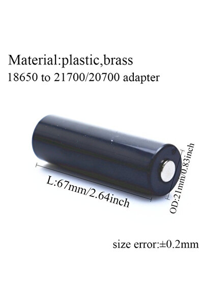 Choice3 1pc Battery Adapter 18650 to 21700 BL67 1PC Plastic Brass 18650 to 21...
