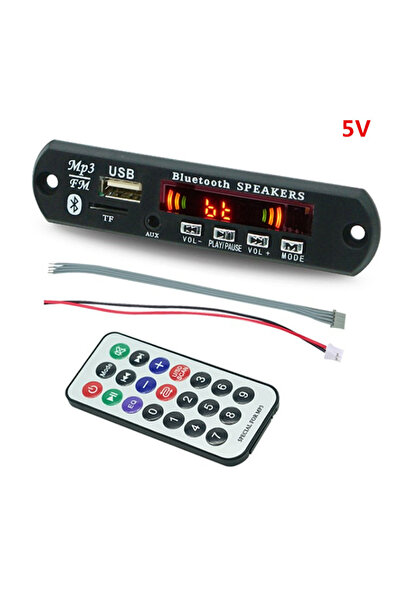 Choice Black Wireless Bluetooth 5.0 5V MP3 Board Car Audio USB TF FM Radio Mo...