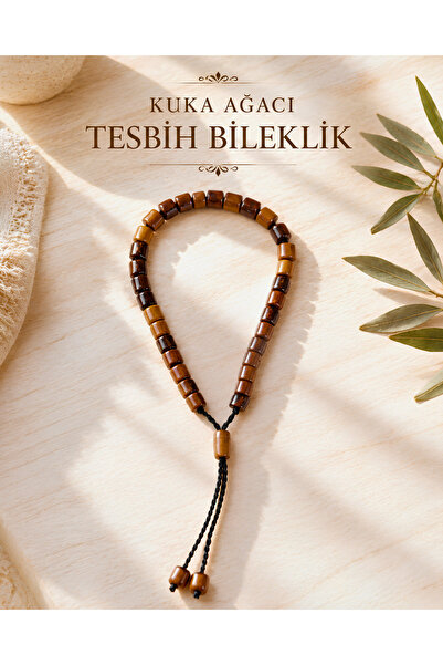 SUFİ TESBİH & ESANS VE HEDİYELİK Kuka Ağacı Tesbih Bileklik /33'lü Ayarlanabi...