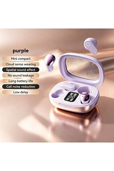 Choice7 B56 Purple Electroplated TWS In-Ear Wireless Earphone Long Battery Li...