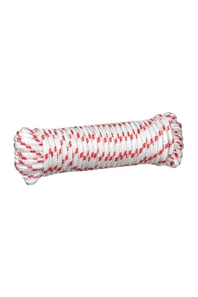 OEM Șnur universal pentru plajă/camping, model poliester, alb, 15m x 8mm – fi...