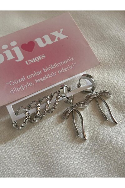 bijoux uniques 3 أزواج من الأقراط النسائية المصنوعة من الفولاذ على شكل نجمة