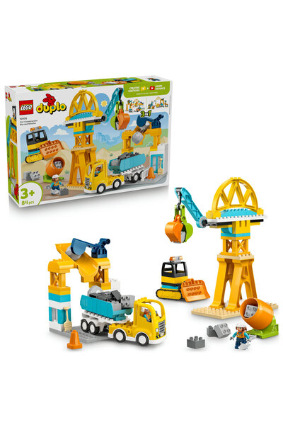 LegoPazar Lego Duplo 10476 Șantier de construcții cu vehicule 3 în 1