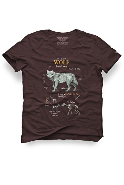 Tarrzzcom تي شيرت بتصميم عادي للجنسين - تي شيرت بتصميم Anatomy Wolf
