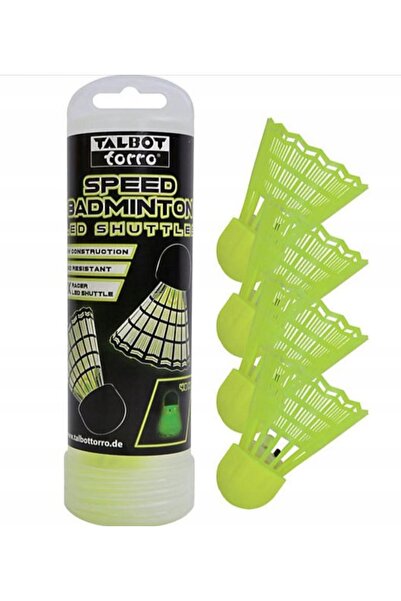 Talbot torro Fluturași de badminton Speed, din plastic, durabili, cu LED, 4 b...