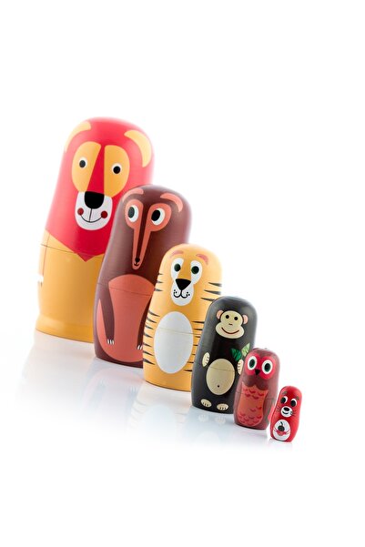 InnovaGoods Animale Matrioșka, 6 bucăți, figurine educative
