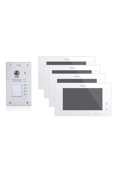 VİDOS S1204A Interfon video cu iluminator LED