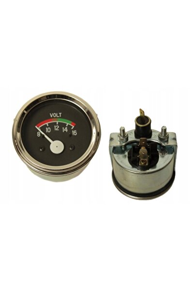 NO BRAND Indicator voltmetru 8-16V 60mm Crom Granit