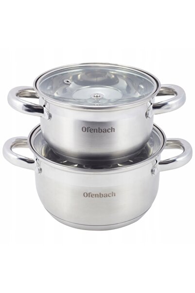 NO BRAND Set de oale pentru gaz și inducție, 4 piese, inox