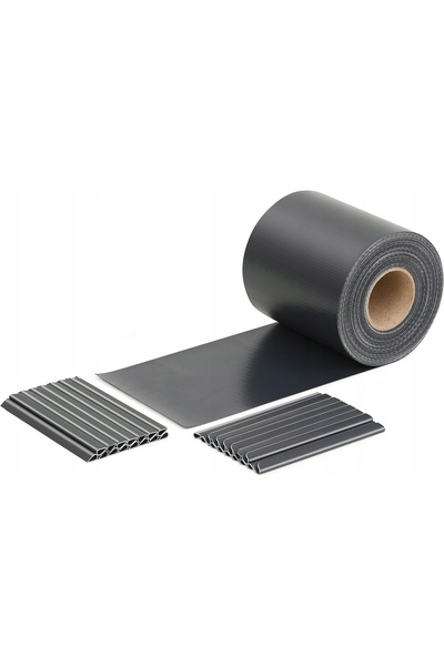 NO BRAND Bandă pentru gard Antracit 19cm X 50m, Acoperire pentru garduri pano...