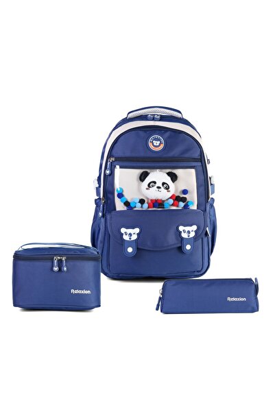 Relaxion Set of 3 Children's Primary School Bags with Pen Holder and Lunch Ba...