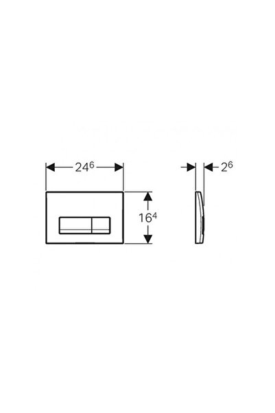 NO BRAND Buton de acționare Geberit Delta 51 Crom Flash Duofix