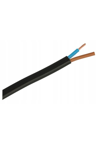 NO BRAND Cablu Omyp 2X1 plat negru H03Vvh2-F Pachet 100m Zamel