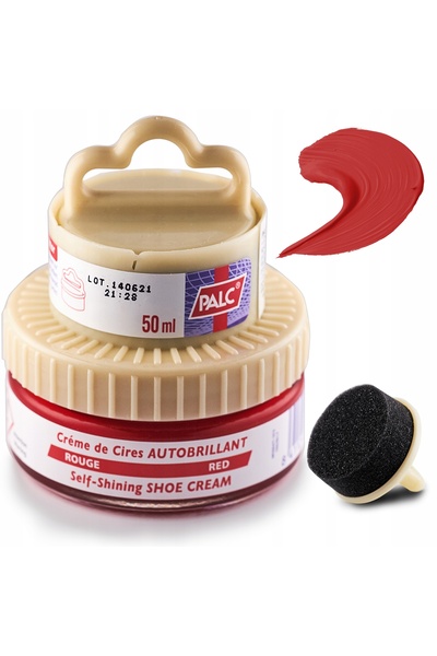 NO BRAND 3x cremă roșie pentru lustruit pantofi, renovare, 50ml