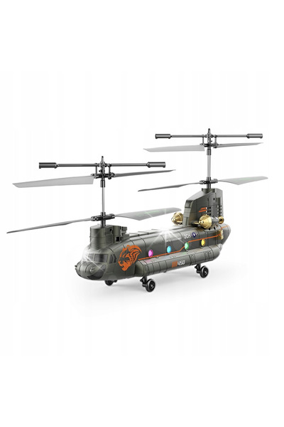 NO BRAND Elicopter RC telecomandat 2.4G, cu LED, 2×aku